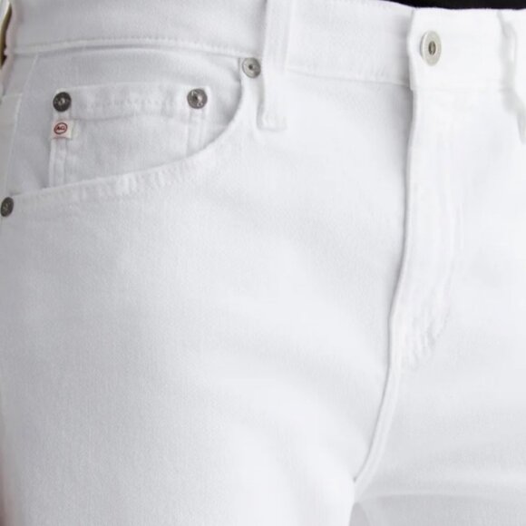 AG.- ED White Denim Jean Ex Boyfriend Slouchy Slim Woman Sz 28 R - Picture 10 of 10